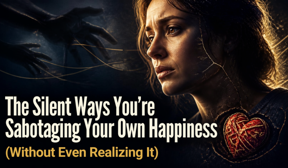 Silent Happiness Sabotage blog post thumbnail.